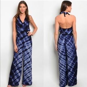 Halter Tye dye Jumpsuit